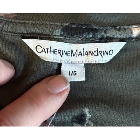 Catherine Malandrino Shirt Size L Womens Long Sleeve Floral Print Top - Picture 5 of 7